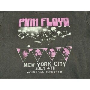 Vinyl Icons Pink Floyd New York City July 4th Black Unisex Sweatshirt M *Pilling